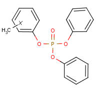 Diphenyl cresyl phosphate (mixed isomers) formula graphical representation