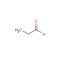 Propionaldehyde formula graphical representation