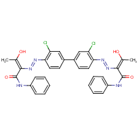 C.I. Pigment Yellow 12 formula graphical representation