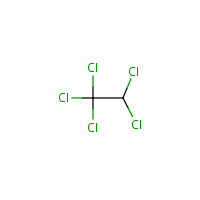 Pentachloroethane formula graphical representation