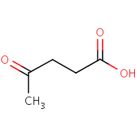 Levulinic acid formula graphical representation