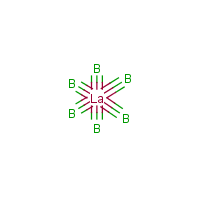Lanthanum boride formula graphical representation