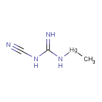 Methylmercuric dicyanamide formula graphical representation
