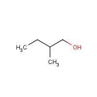 2-Methyl-1-butanol formula graphical representation