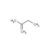 2-Methyl-1-butene formula graphical representation