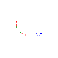 Sodium metaborate formula graphical representation