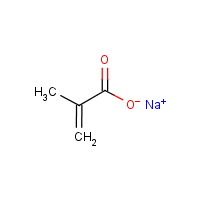 Sodium methacrylate formula graphical representation