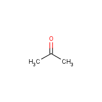 Acetone formula graphical representation