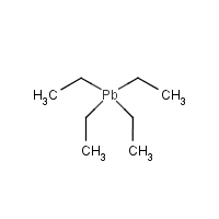 Tetraethyl lead formula graphical representation