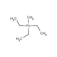 Methyltriethyllead formula graphical representation