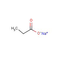 Sodium propionate formula graphical representation