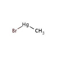 Bromomethylmercury formula graphical representation