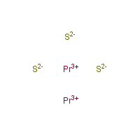 Praseodymium sulfide formula graphical representation