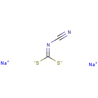 Disodium cyanodithioamideocarbonate formula graphical representation