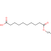 Methyl hydrogen sebacate formula graphical representation