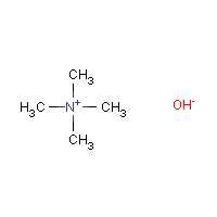 Tetramethyl ammonium hydroxide formula graphical representation