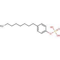 Octylphenyl dihydrogen phosphate formula graphical representation