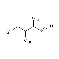 3,4-Dimethyl-1-hexene formula graphical representation