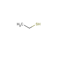 Ethanethiol formula graphical representation