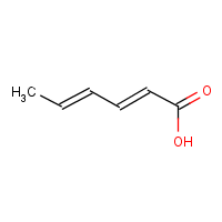 Sorbic acid formula graphical representation