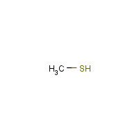 Methyl mercaptan formula graphical representation