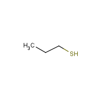 1-Propanethiol formula graphical representation