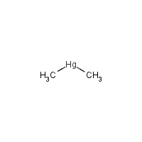 Dimethylmercury formula graphical representation