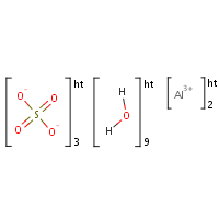 Aluminum sulfate octadecahydrate formula graphical representation