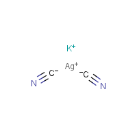 Potassium silver cyanide formula graphical representation