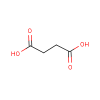 Succinic acid formula graphical representation