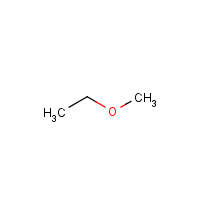Ethyl methyl ether formula graphical representation