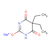Barbital sodium formula graphical representation