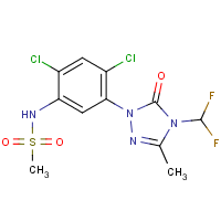 Sulfentrazone formula graphical representation