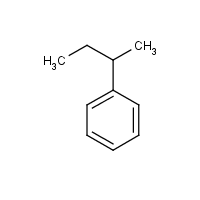 sec-Butylbenzene formula graphical representation