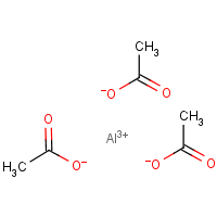 Aluminum acetate formula graphical representation