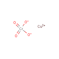 Cupric chromate(VI) formula graphical representation