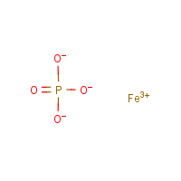 Ferric phosphate formula graphical representation