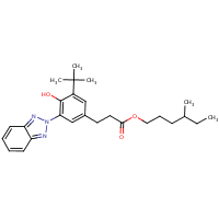 Benzenepropanoic acid, 3-(2H-benzotriazol-2-yl)-5-(1,1-dimethylethyl)-4-hydroxy-, C7-9-branched and linear alkyl esters formula graphical representation