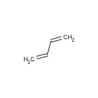 1,3-Butadiene formula graphical representation