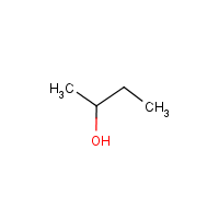 sec-Butyl alcohol formula graphical representation