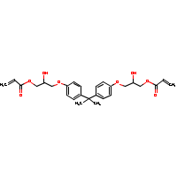 Bisphenol A diglycidylether diacrylate formula graphical representation