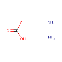 Ammonium carbonate formula graphical representation