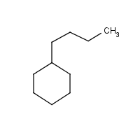 Butylcyclohexane formula graphical representation