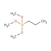 Trimethoxypropylsilane formula graphical representation