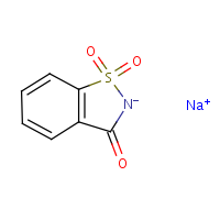 Sodium saccharin formula graphical representation