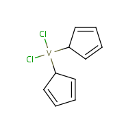 Bis(cyclopentadienyl)vanadium dichloride formula graphical representation