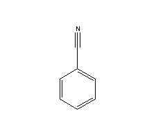 Benzonitrile formula graphical representation