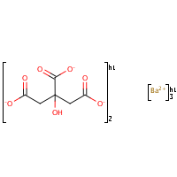 Barium citrate formula graphical representation