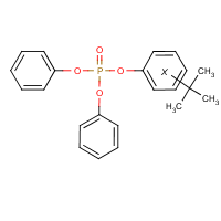 t-Butylphenyl diphenyl phosphate formula graphical representation