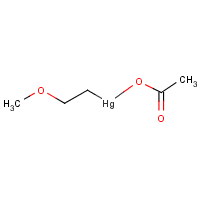 Methoxyethylmercuric acetate formula graphical representation